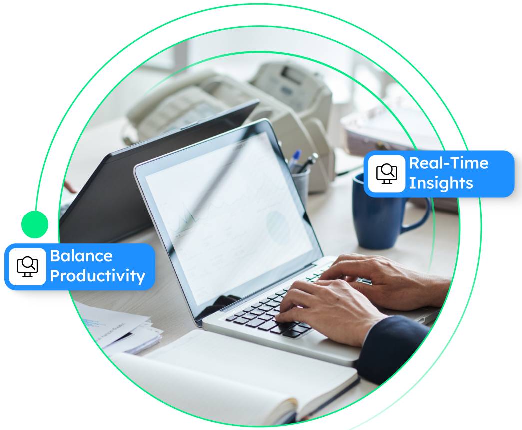 Employee productivity tracking software interface